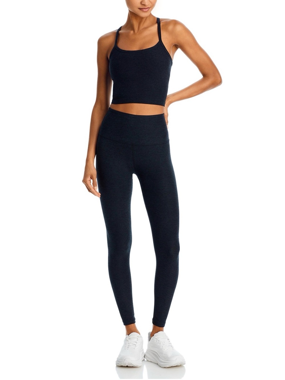 Beyond Yoga Spacedye Caught in the Midi High Waisted Leggings Black Size S